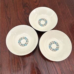 Temporama Canonsburg Pottery Dura Gloss Atomic MCM Fruit Bowls